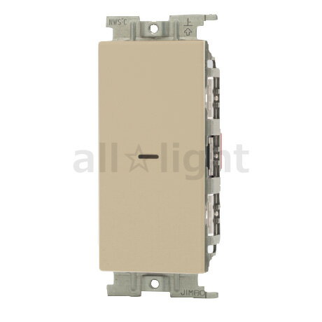 神保電器　J・WIDE SLIMシリーズ　スイッチ組み合わせ　片切チェック用　0．5A　300V　ライトベージュ　NWS01006L