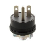 パナソニック　キャップ(電源プラグ)　15A　250V　接地2P　コードグリップ付　黒（...