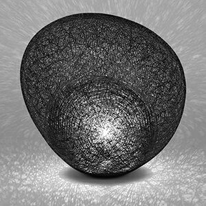 yamagiwa　MAYUHANA　MA　BLACK　テーブルスタンド　E26口金　クリアボールランプ　φ95　60W×1灯用　（ランプ付）　中間スイッチ付　321S7401B