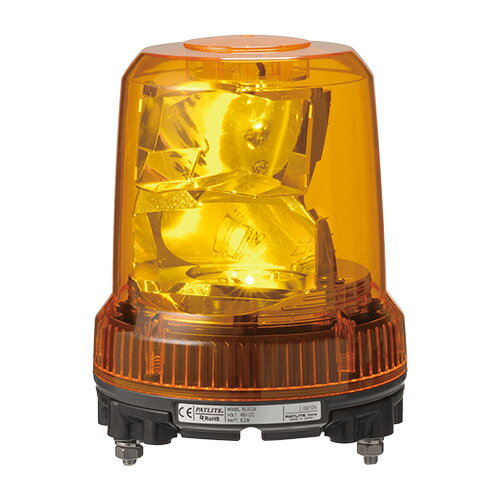 Table, Paper Lamps - パトライト　大型LED回転灯　RLR　DC12V/24V　7.6W　φ162mm　取付ピッチφ140　閃光数141回/分　イエロー（黄色）　RLRM1CY ※受注生産品