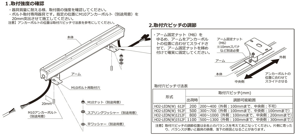 DNライティング 屋外用SeamlesstypeLED照明器具 HO2-LEDN 光源一体型 電源内蔵 非調光型 ナロー配光タイプ IP65 本体1512mm 電球色 2800K HO2LEDN1512FL28 ※受注生産品 [3]
