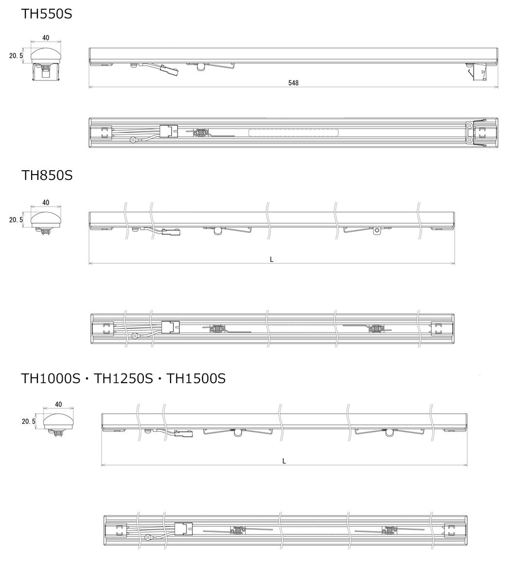 DNライティング TRIM LINE 交換用LEDモジュール 間接照明 TH D 調光兼用型 ドーム型カバー 全長1498mm 電球色(2800K) TH1500L28D ※受注生産品