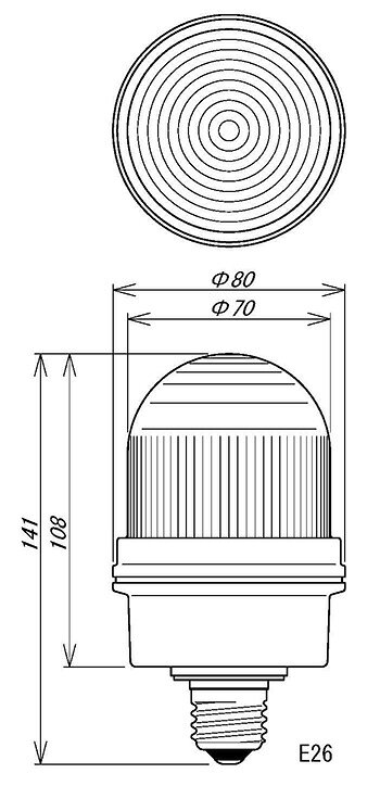 太陽技研 サンビーマー BH型 中型半球型キセノン電子点滅灯 屋内・屋外兼用 蛍光緑色(グリーン) 自発光型 単発 100V 5W E26口金 BH100GF26 ※受注生産品