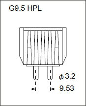 USHIO　セラミックベースハロゲンランプ　HPL　100V　500W　G9．5HPL口金　HPL100V...