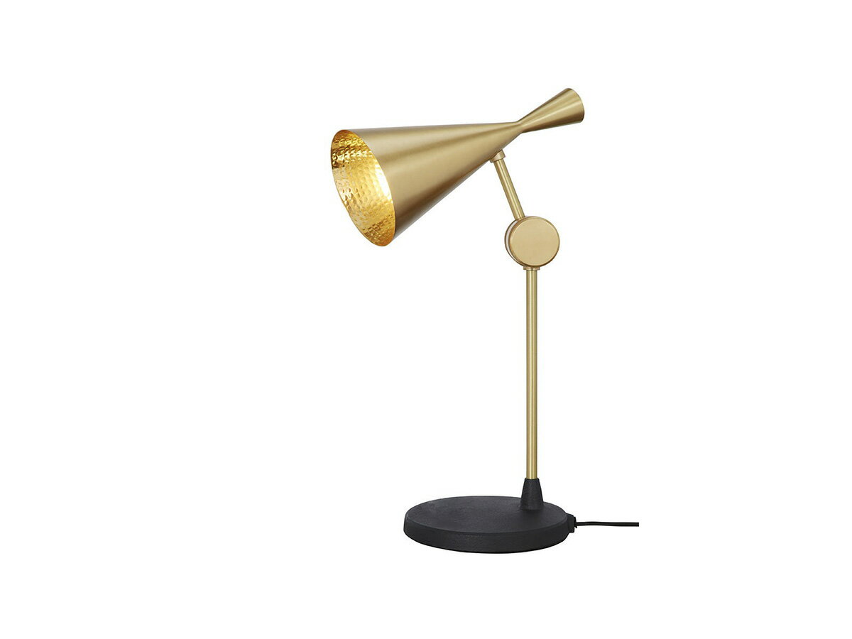 Orchid Lamps - Tom Dixon　トム・ディクソン　テーブルライト　デスクライト　BEAT TABLE LED（ビートテーブルLED）　調光　6.0W　3000K　LED内蔵　コンセント・中間調光スイッチ付き　真鍮（ブラス）　BEATTABLEBRASS