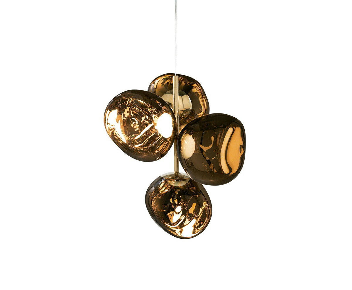 Rakuten - Tom Dixon　トム・ディクソン　シャンデリア　MELT MINI CHANDELIER（メルトミニシャンデリア）　天井直付　定格光束3200lm　内蔵LED24W　3000K　ブロンズ　MELTMINICHANDELIERBRONZESC