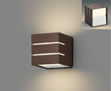 東芝　LEDアウトドアブラケット　門柱灯／ポーチ灯　壁面・門柱兼用　端子台付　白熱灯器具40Wクラス　一般住宅照明　ガードあり　本体色ホワイト　ガード色ダークブラウン　ランプ別売　LEDB85923