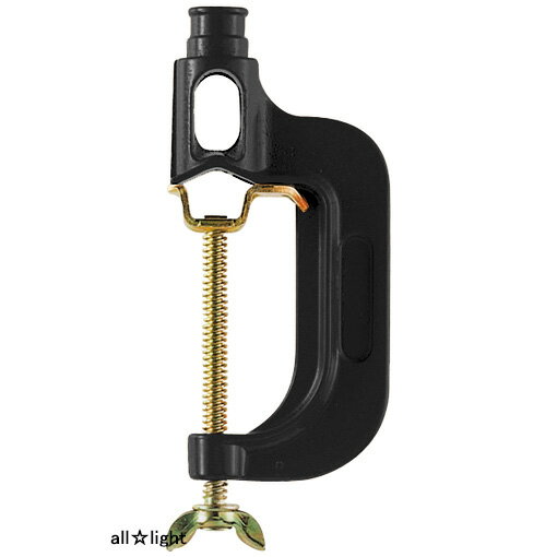 岩崎　アイランプホルダ（投光器）用　バイス（万力）　丸棒φ50　平板60mmまで取付用　黒色（ブラック..