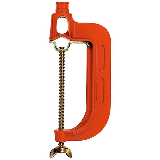 岩崎　アイランプホルダ（投光器）用　バイス（万力）　丸棒φ70　平板100mmまで取付用　橙色（オレンジ..