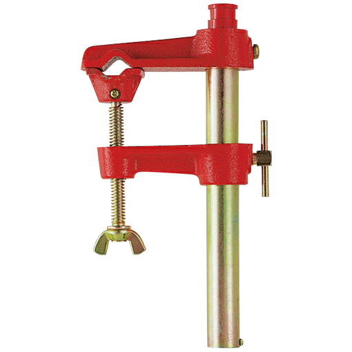 岩崎　アイランプホルダ（投光器）用　バイス（万力）　丸棒φ120　平板130mmまで取付用　赤色（レッド..