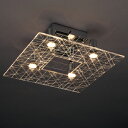 yamada 屋内シーリングライト 電球色 Ra94 ダイクロハロゲン60W×4相当 ランプ付 取付簡易型 LD2982L