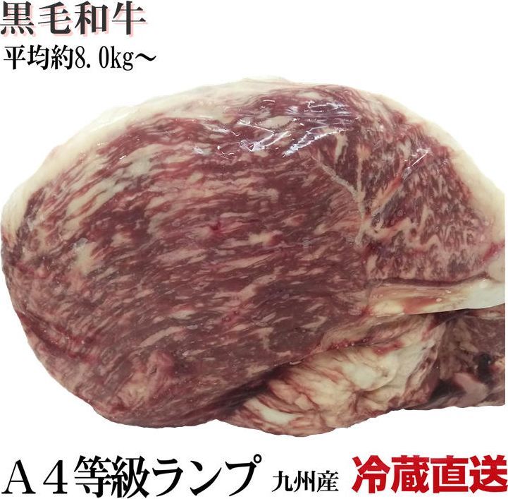 冷蔵直送 量り売り 九州産 黒毛和牛 A4ランプブロック 暫定重量 約8kg前後 牛肉 ブロック 焼肉 オールミート お肉 肉 精肉 加工品 BBQ バーベキュー お得 贈り物 プレゼント ギフト 父の日 プレゼント 実用的