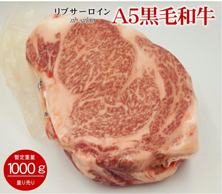 九州産 黒毛和牛 量り売り A5等級 リブロース 暫定重量 約1kg リブサーロインブロック 量り売り 業務用..