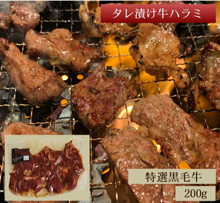 楽天オールミートやわらか 黒毛牛ハラミ タレ漬け 焼肉 お試し 200g 焼肉 バーベキュー BBQセット にく