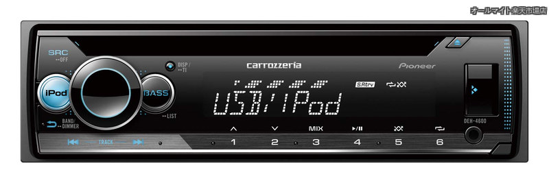 【送料無料】カーオーディオ DEH-4600 1D CD USB iPod iPhone AUX DSP カロッツェリア