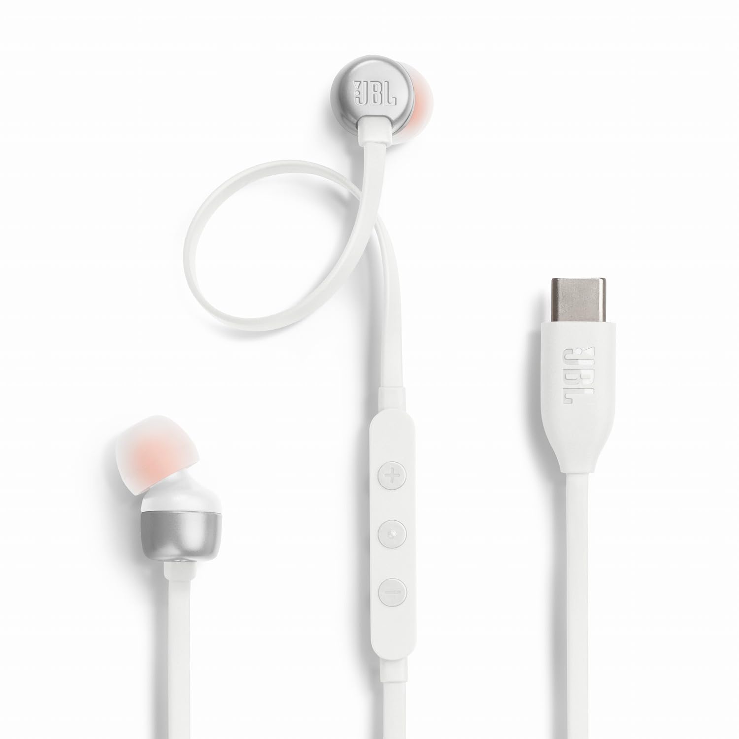 乐天商城 - 【送料無料】TUNE310C USB Type-C 接続 イヤホン 96kHz/24bit DAC内蔵/通話可能マイク付き3ボタンリモコン/フラットケーブル/3種のプリセットイコライザー搭載/ハイレゾ/9mm径ダイナミックドライバー/ホワイト/JBLT310CWHT