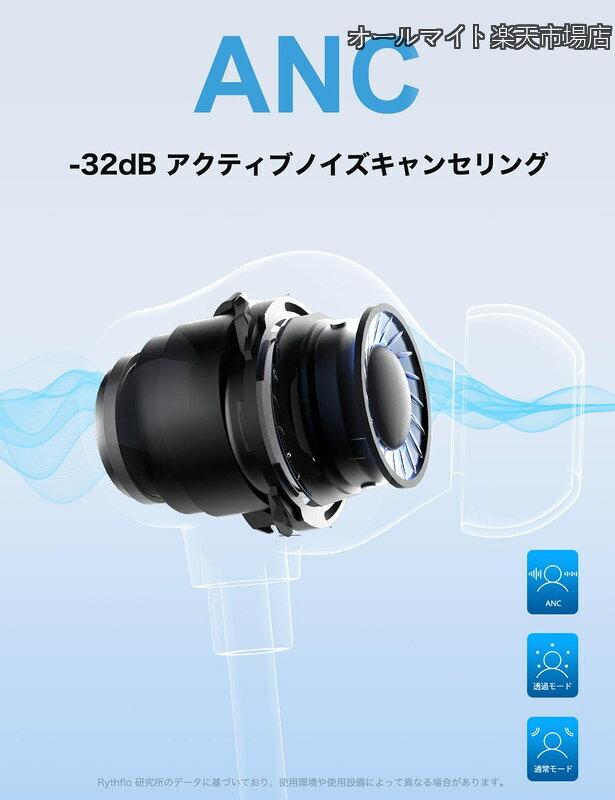 【送料無料】Bluetooth イヤホン ネックバンド型 ノイズキャンセリング ANC搭載 ENC通話 60時間再生 マグネット式ネックバンド IPX6防水 V5.3 ワイヤレスイヤホン Type-C急速充電 通勤・在宅・オフィスに最適 allmight1-10034094 オールマイト 楽天市場店 サンプル画像2