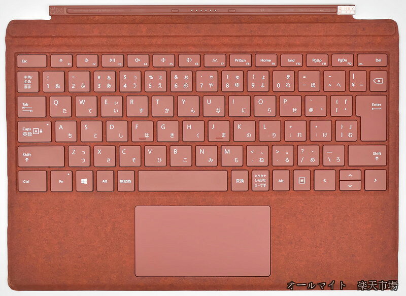 Surface Pro キーボード セット 1725 マグネット タイプカバー 日本語配列 日本語様式 公式箱無し (ポピーレッド 赤色)