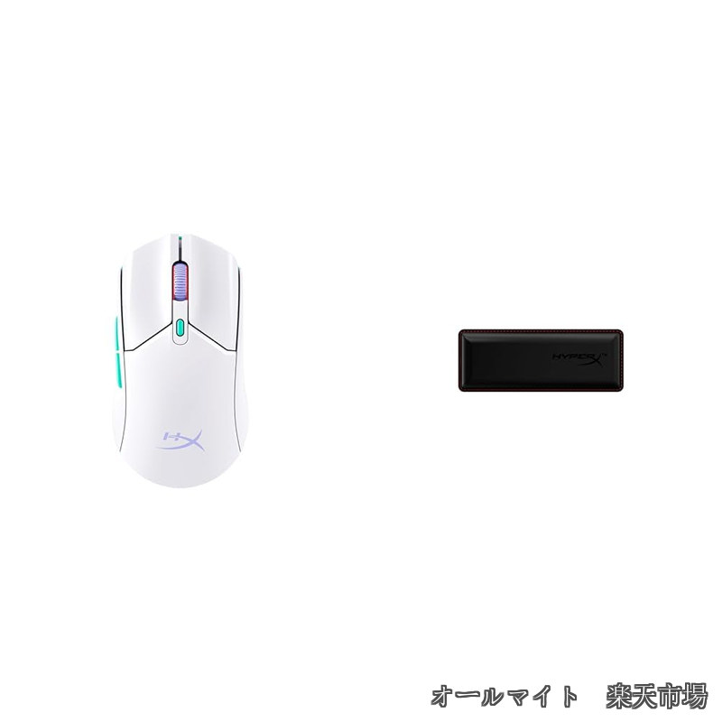 HyperX Puslefire Haste 2 Core ワイヤレス ゲーミングマウス PC向け 軽量 71g 100時間 デュアルワイヤレス (2.4GHz / Bluetooth) センサー 12000DPI ホワイト