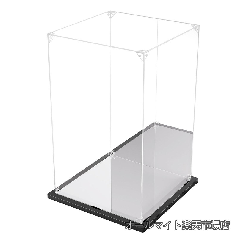 Rakuten - 【送料無料】アクリルケース UVカット コレクションケース ディスプレイケース 台座 背面ミラー 組み立て簡単 ?丈 汚れ防止 手袋 クリーニングクロス付き（幅20×奥行20×高さ30cm 台座ミラー＋背面ミラー）