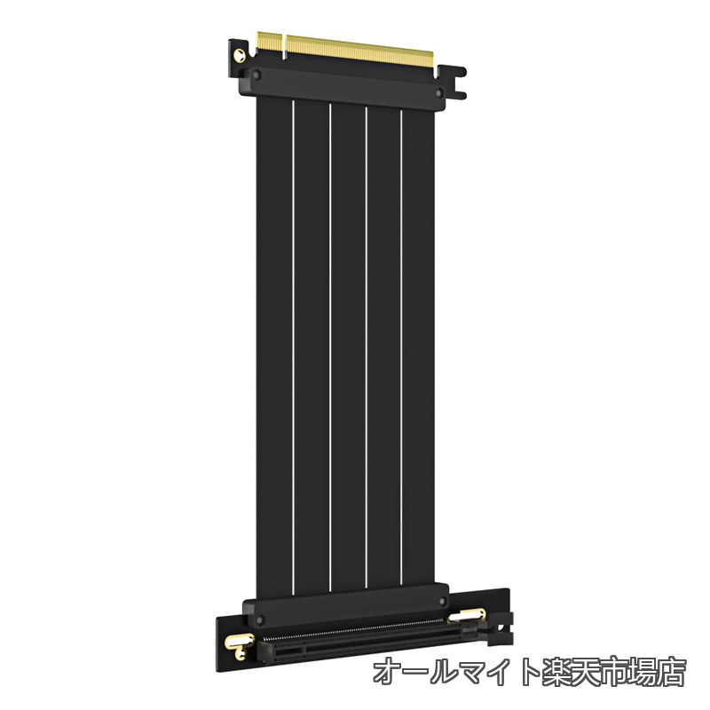 Rakuten - 【送料無料】200mm PCIe 4.0 X16ライザケーブル 垂直90度 GPU マウント用 PCI-E Gen4対応 32GB/s速度