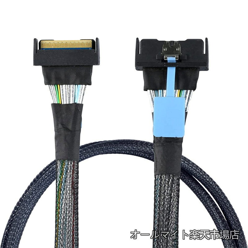 乐天商城 - 【送料無料】5.0 Mini Cool Edge IO MCIO STR SFF-8654 PCI-E スリムライン SAS 8i 74ピン オス - SFF-8654 SAS 4.0 74ピン オス SFF-8654 延長ケーブル 50cm