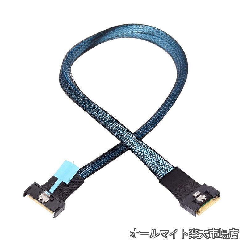 Rakuten - 【送料無料】クールエッジ IO MCIO PCI-E スリムライン 8i 74ピン PCI-E 5.0 オス - 74ピン SFF-8654 SAS 4.0 オス 延長ケーブル 50cm