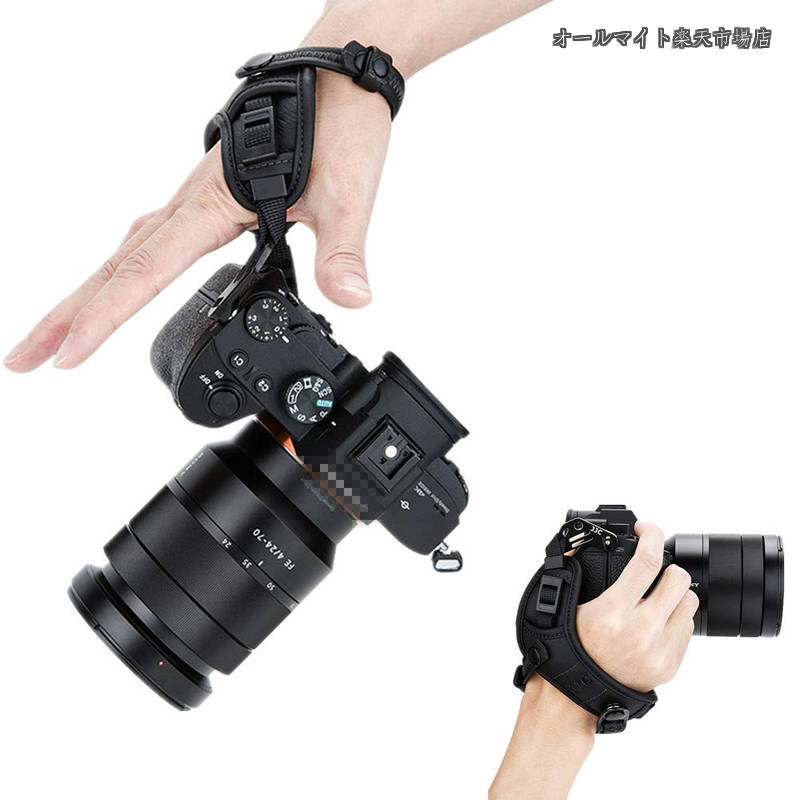 Rakuten - 【送料無料】ハンドストラップ リストストラップ Nikon Z50 II Z f Z fc Z6III Z6II Z7II Z5 Z50 Z8 Z7 Z6 D5600 D5500 D5300 D5200 D5100 D5000 D3500 COOLPIX P1100 S9 GH7 DC-GH6 S1H S1R S1 G95 G9 G85 GX7M3 GX7M2カメラ 適用 黒い