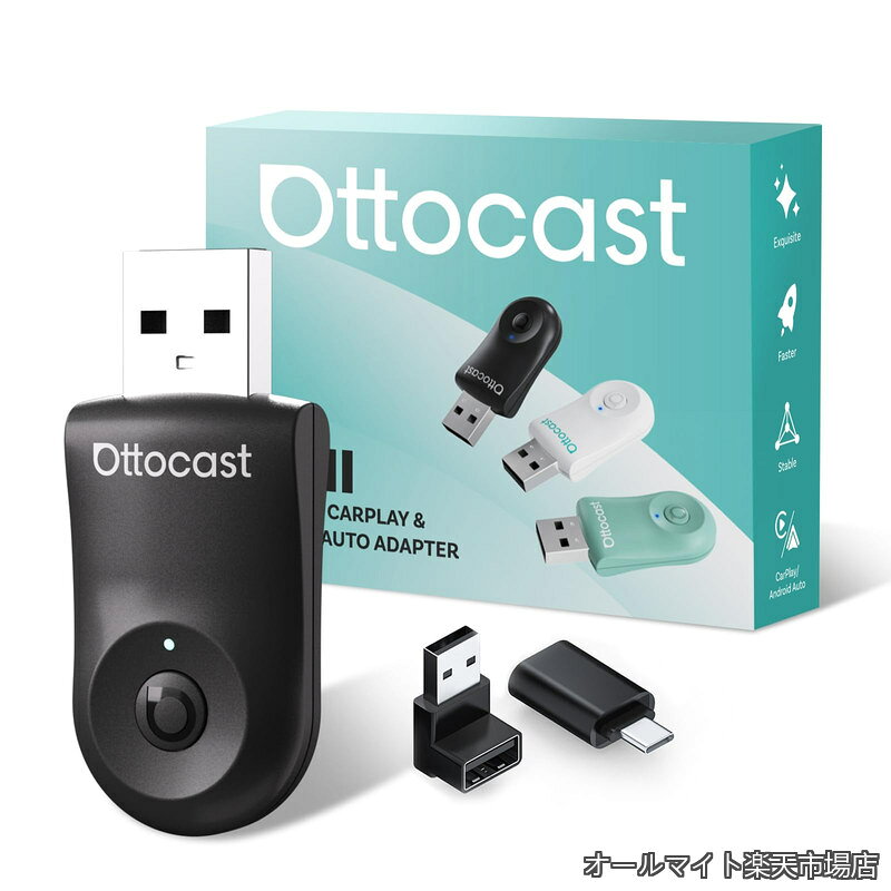 Mini ワイヤレスCarPlay/Android Autoアダプター 純正有線CarPlay/Android Auto対応車専用 98%以上の車種適用 Bluetooth/音楽/音声コントロール/GPSナビゲーション/通話/メッセージ受送信対応