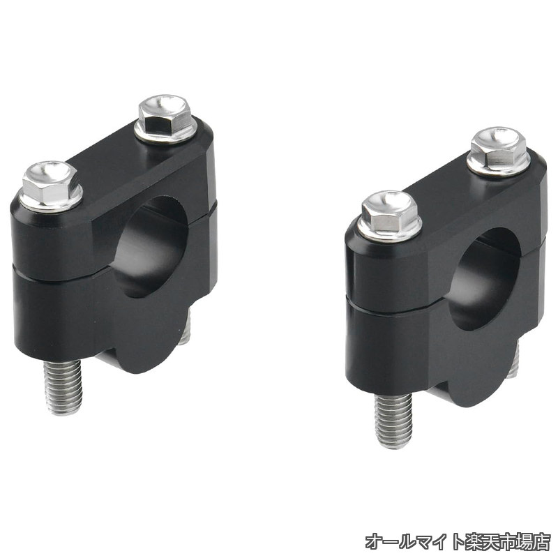 【送料無料】RACING) バーライズキット 19mmアップ ブラック スタンダード径(22.2mm)ハンドルバー用 ポジション変更 乗車姿勢 アップライト ロングツーリング ダートフリーク Dirtfreak F4614(旧品番:ZE53-01191)