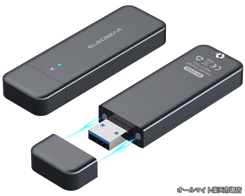 樂天商城 - 【送料無料】NVMeとSATA M.2 SSD 外付けケース、2242/2230対応 M.2 PCIeとSATA接続 USB 3.1 Gen2 Type-A ミニマグネットキャップ付きアルミハウジングケース (NV-2242A)