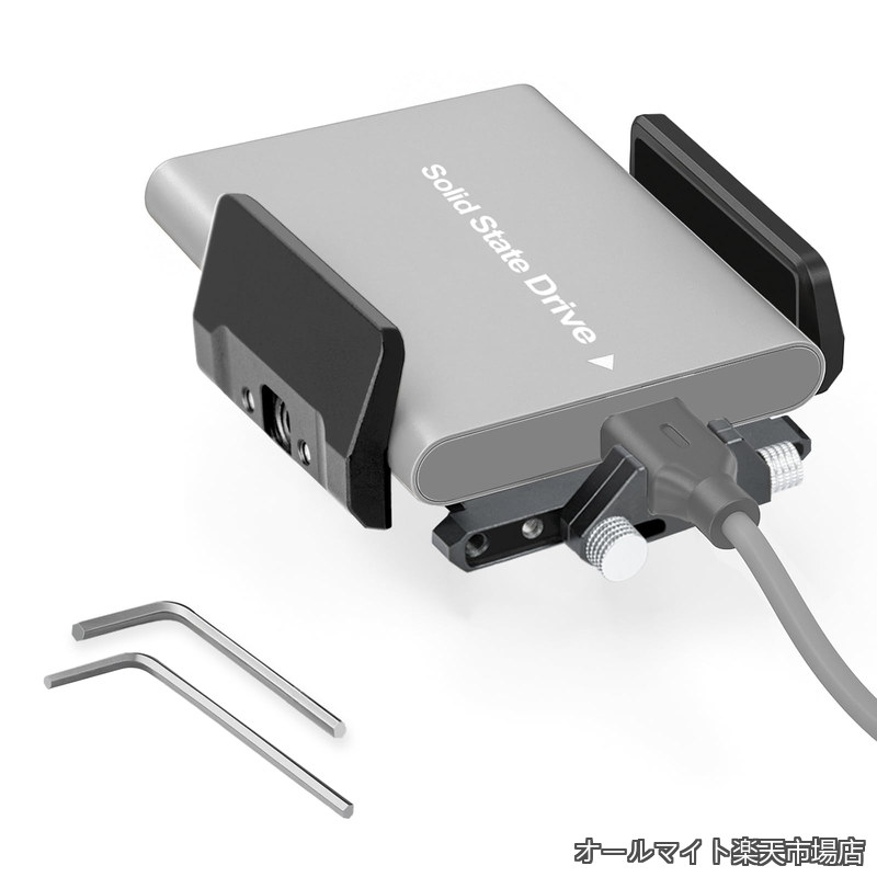 SSDホルダー SSDマウントBMPCC 6K Pro用マウント sandisk ssd Samsung T7 Sigma fpのため SSD SanDisk サンディスク ssd Blackmagic Pocket Cinema Camera 6K Pro用 調整範囲：35-65mm