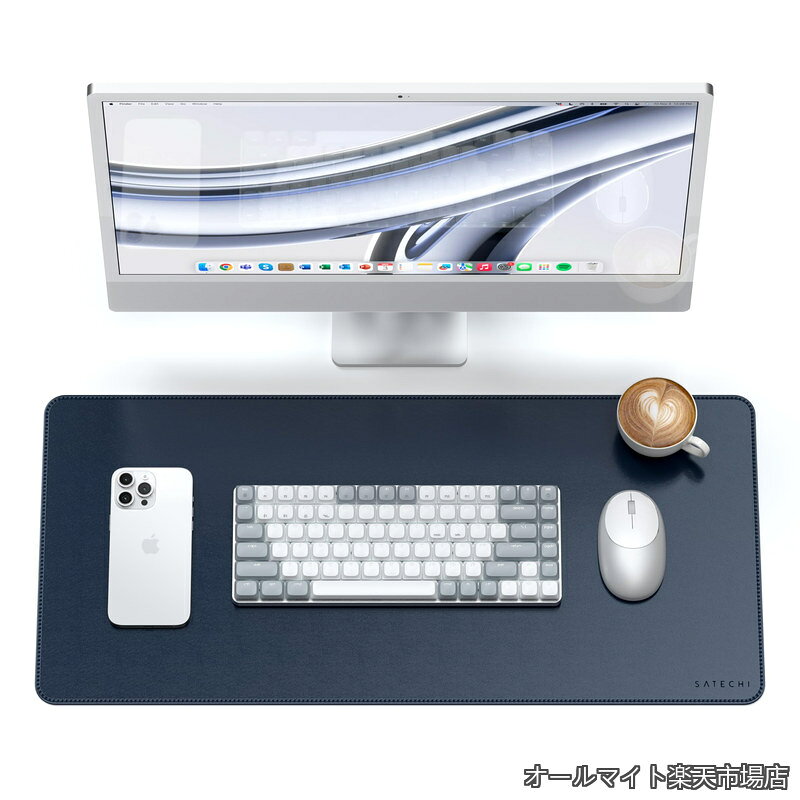 【送料無料】ヴィーガンレザーデスクマット 両面 大型マウスパッド 革製 防水 、ゲーミング・ オフィス・リモートワークデスクパッド (68 x 31.5 x 0.3cm) (ブルー) allmight1-10046699 オールマイト 楽天市場店 パッケージ画像