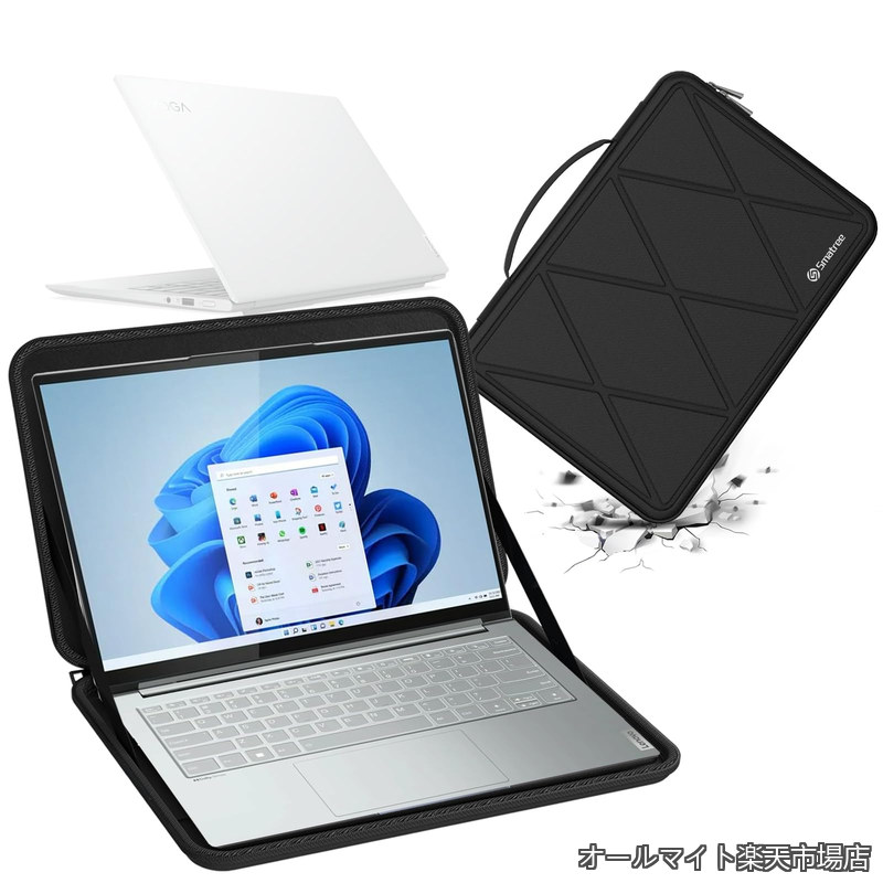ハード EVA 保護スリーブケース 14インチ Lenovo Slim Pro 7ラップトップ、panasonic Let's Note cf-fc用ハードケース 防水スリムスリーブ 14インチLenovoノートパソコン用 360度耐衝撃 (X8257)