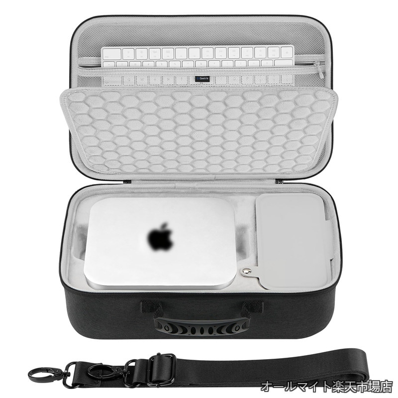 Rakuten - 【送料無料】ハードケース Apple Mac Studio M1/M2/M4 Max M1/M2/M3 Ultraと互換性あり デスクトップ コンピューター トラベル キャリングバッグ (ダーク グレー)