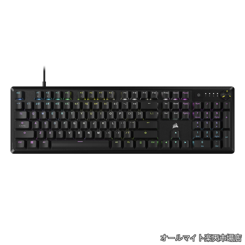 Rakuten - 【送料無料】K70 CORE リニア RGB 赤軸ゲーミングキーボード キーキャップ交換可能 日本語配列 ブラック CH-910971E-JP