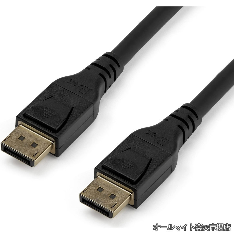 Rakuten - 【送料無料】DisplayPortケーブル／5m／ディスプレイポート1.4／VESA規格認定モニターケーブル／スリムケーブル／8K60Hz & 4K120Hz／DPオス - DPオス DP14MM5M