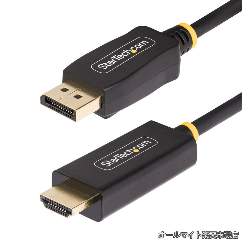 【送料無料】DisplayPort 1.4 - HDMI 2.0b変換ケーブル／1m／4K60Hz／アクティブ／HDR HBR3 ビデオコンバーター 3F-DP-HDMI-4K60-HDR