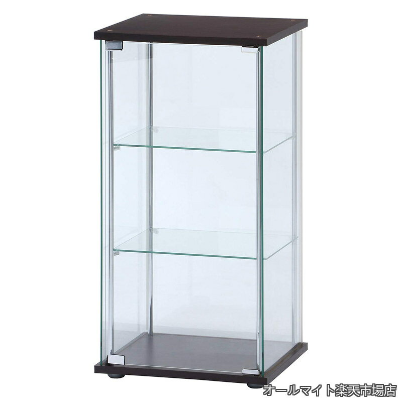 乐天商城 - 【送料無料】コレクションケース フィギュアケース 3段 幅42.5×奥行36.5×高さ86cm ブラウン 強化ガラス 全面ガラス 組立商品 96049