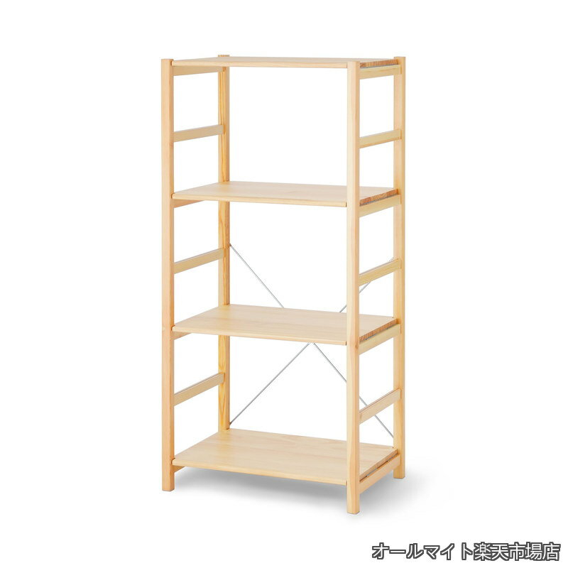 【送料無料】パイン材ユニットシェルフ 中 幅58×奥行39.5×高さ120cm 61182261 ウォールシェルフ 棚 本棚