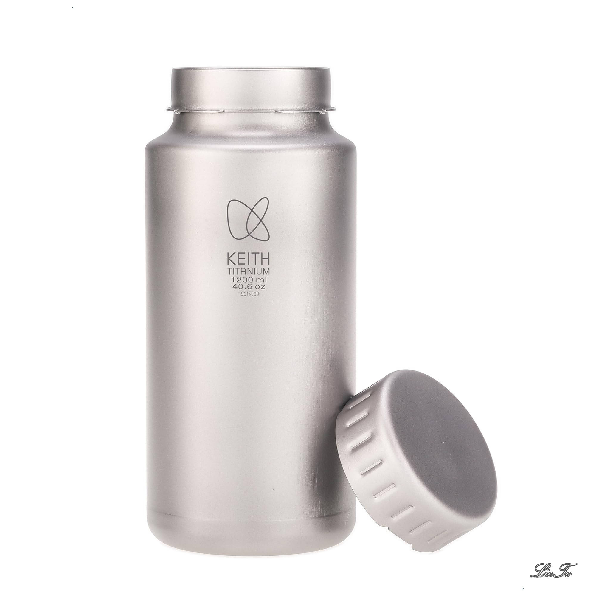 Rakuten - 【送料無料】チタン水筒 1200ml 大容量 広口 軽量 登山・キャンプに最適 直飲み 食洗機対応 おしゃれ ボトル収納袋付き(Ti3036) [並行輸入品]