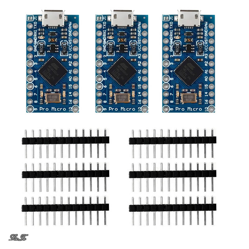 【送料無料】Micro基板 Atmel mega 32U4 5V/16MHz Module Board マイクロコントローラーボード Arduino互換 Leonardo Replace Atmel mega 328 Arduino互換 Pro Miniと互換 3個セット