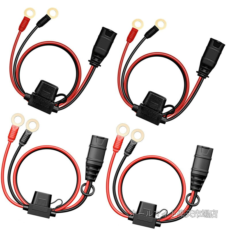 【送料無料】(4パック) GC002 X-Connect 延長コード NOCO バッテリー充電器アクセサリー M6 (1/4インチ) XL アイレットターミナルコネクター スマートバッテリー充電器に対応