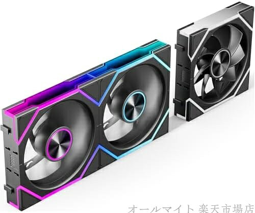 PCケースファン 120mm ARGB 3連ファン PWM制御 静音 冷却ファン デイジーチェーン インフィニティミラー 吸気 排気 連結型 簡単設置