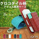 WNIQ ケース / 対応 クロコ柄 カバー 合皮 レザー ケース フック付 カラビナ 収納 ケース カバー 禁煙