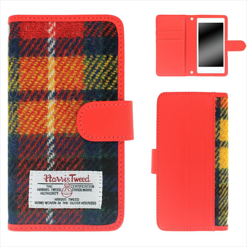 miraie f KYV39 ケース スマホケース ミライエ フォルテ 手帳型 Harris Tweed ハリスツイード マグネット カードポケット ベルト付き スタンド カバー オーダー ハリスツイードカバー AM_OD_ML