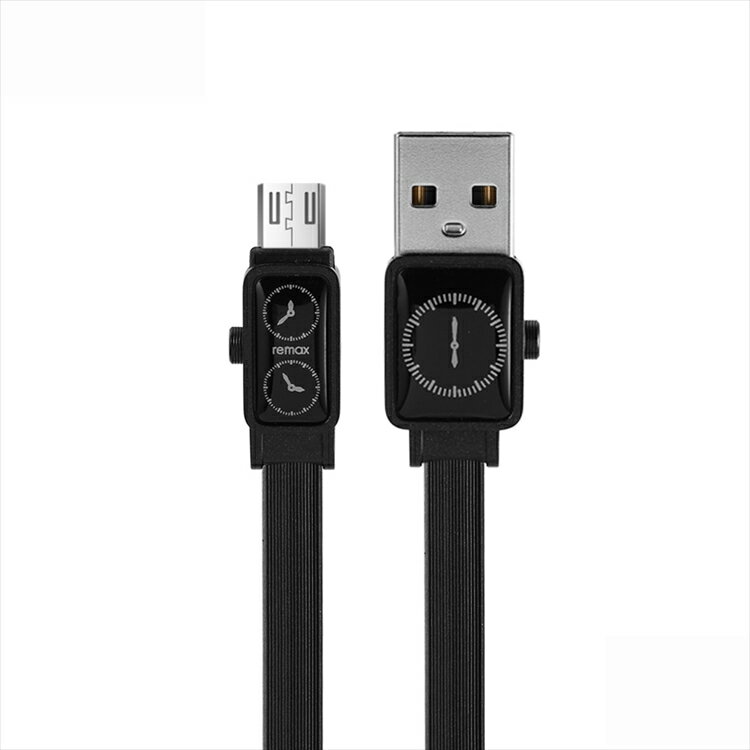 microUSB ケーブル マイクロusb ケーブル スマホ 充電器 REMAX リマックス 充電 転送ケーブル 2.4A 1.0m WATCH DATA CABLE ブラック 時計 デザイン おしゃれ かっこいい 3カラー 【RC-113m】