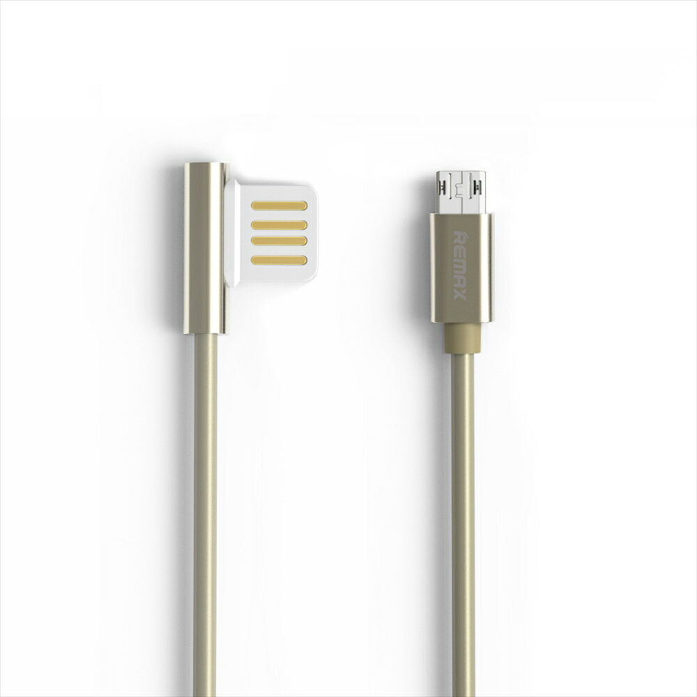 microUSB ケーブル マイクロusb ケーブル スマホ 充電器 REMAX リマックス 充電 転送ケーブル 2.1A 1.0m Emperor ゴールド 丈夫 長持ち 挿しやすい コンパクト 3カラー 