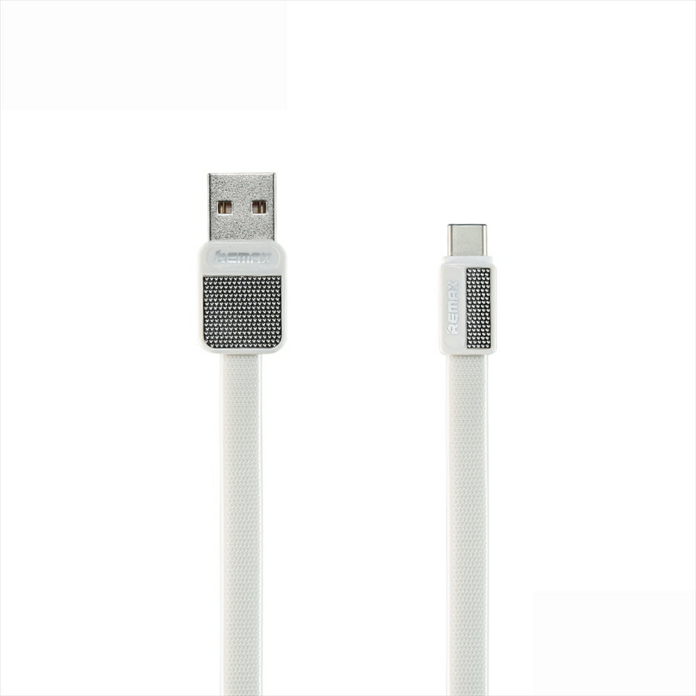 スマホ 充電器 REMAX リマックス Type-C 充電 転送ケーブル 1.0m PLATINUM ホワイト 耐久性 平面 おしゃれ 掴みやすい 3カラー 【RC-044a】