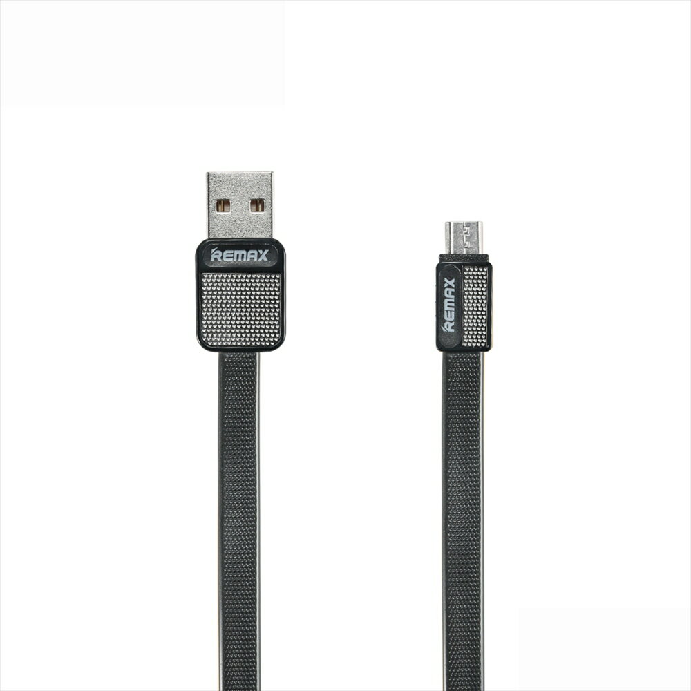 microUSB ケーブル マイクロusb ケーブル スマホ 充電器 REMAX リマックス 充電 転送ケーブル 1.0m PLATINUM ブラック 耐久性 平面 おしゃれ 掴みやすい 3カラー 【RC-044m】